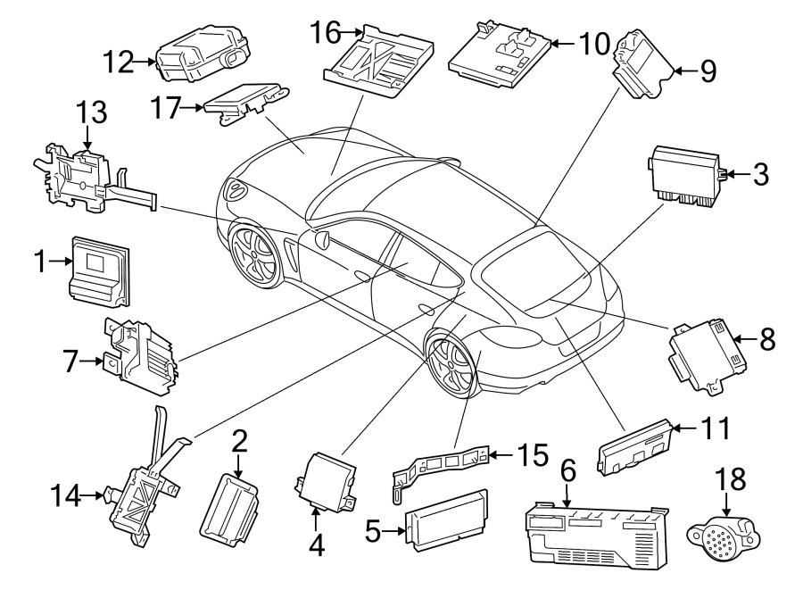 Porsche Panamera Control unit 97061815518 Porsche Atlanta Perimeter